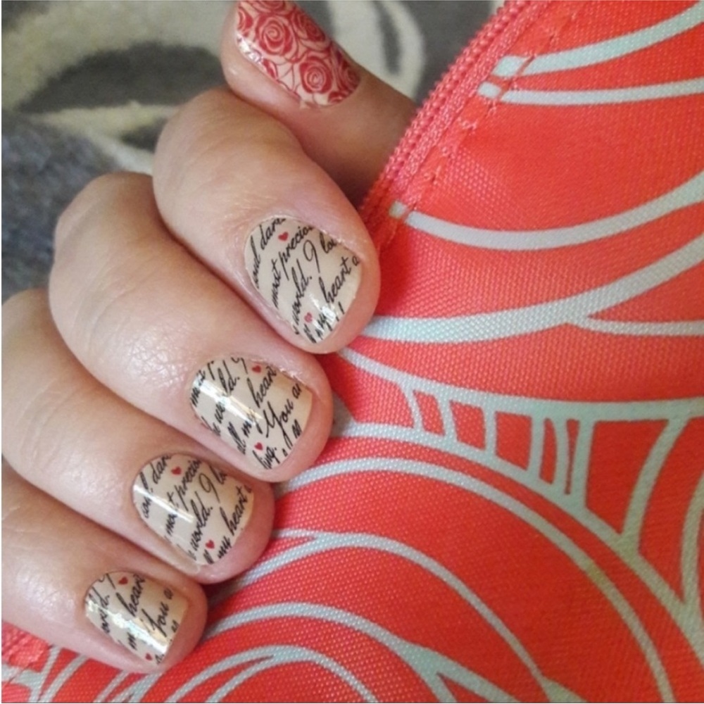 *Retired* Color Street: Rose & Prose | Valentine’s Day Floral Neutral Red Beige - Picture 8 of 10